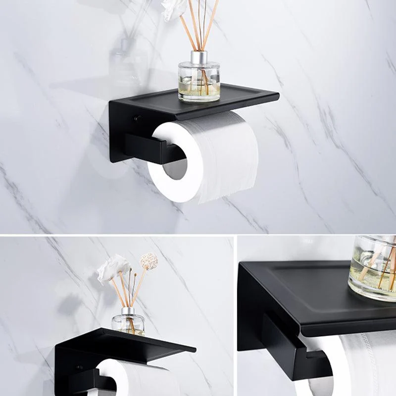 5-Piece Modernism Bath Hardware Set in Stainless Steel Matte Black -Bathlova