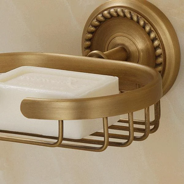 5-Piece Traditional Bathroom Accessory As Individual Or As a Set in Brushed Brass -Bathlova