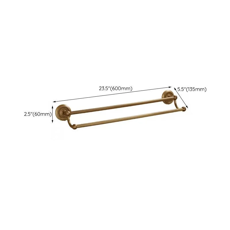 5-Piece Traditional Bathroom Accessory As Individual Or As a Set in Brushed Brass -Bathlova