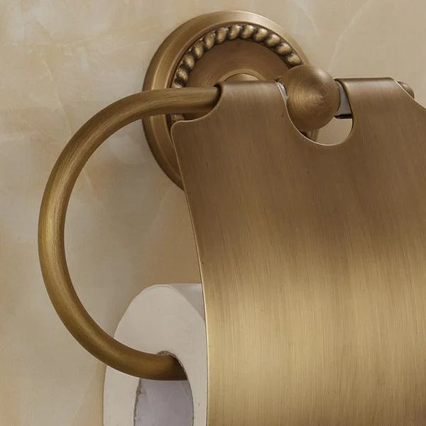 5-Piece Traditional Bathroom Accessory As Individual Or As a Set in Brushed Brass -Bathlova