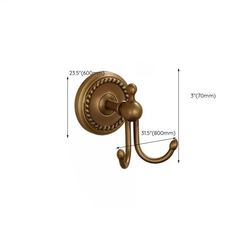 5-Piece Traditional Bathroom Accessory As Individual Or As a Set in Brushed Brass -Bathlova