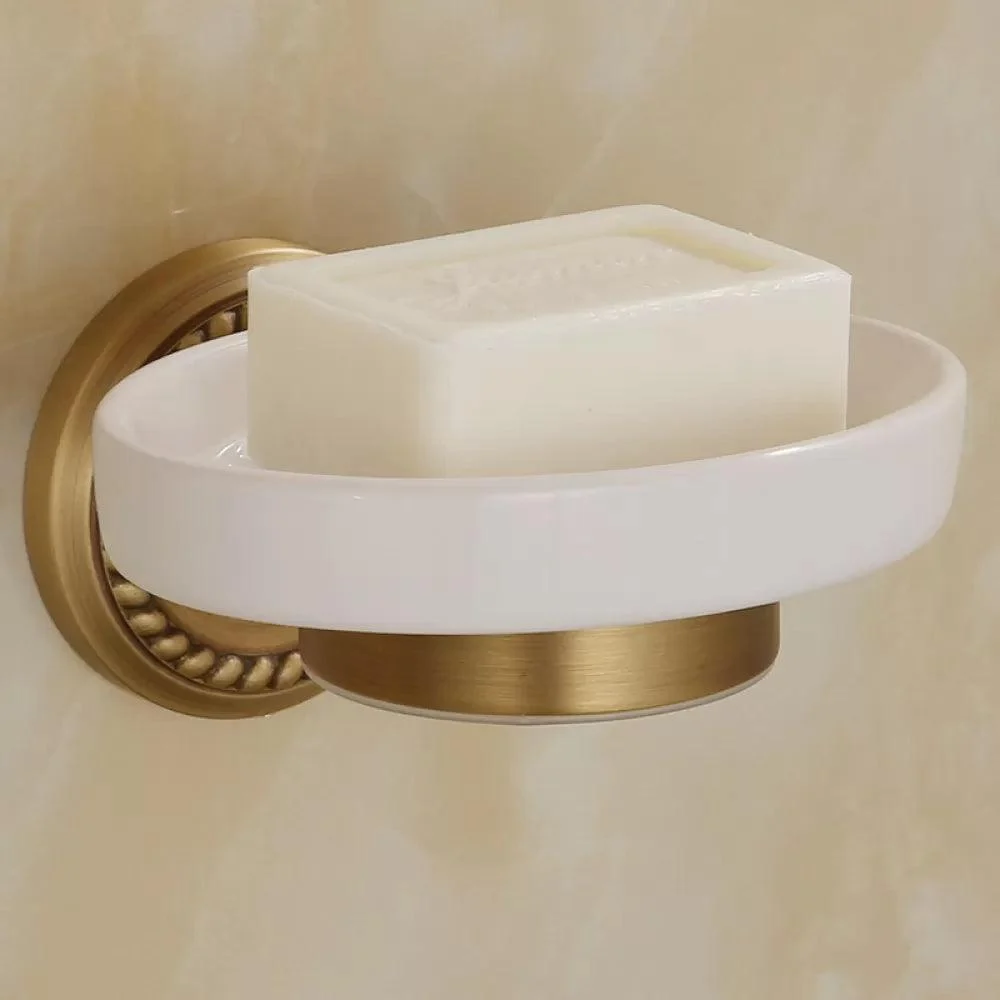 5-Piece Traditional Bathroom Accessory As Individual Or As a Set in Brushed Brass -Bathlova