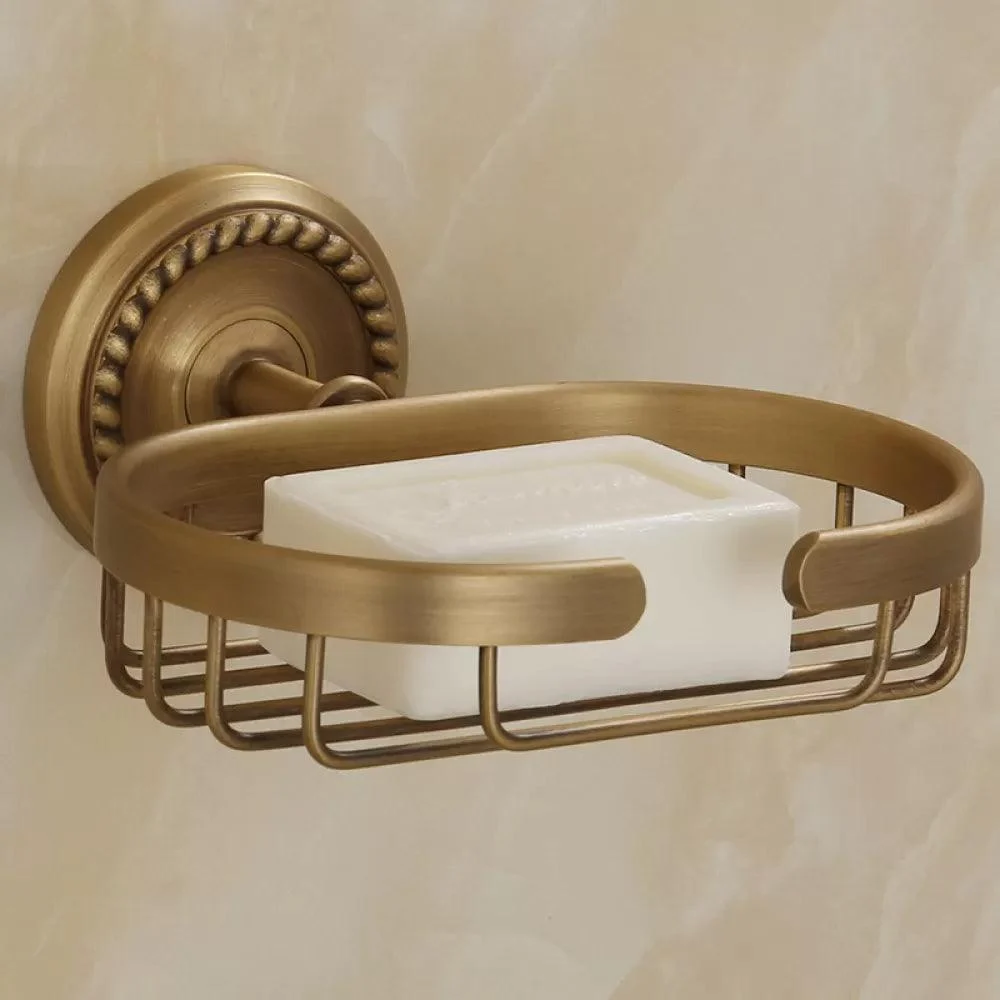 5-Piece Traditional Bathroom Accessory As Individual Or As a Set in Brushed Brass -Bathlova