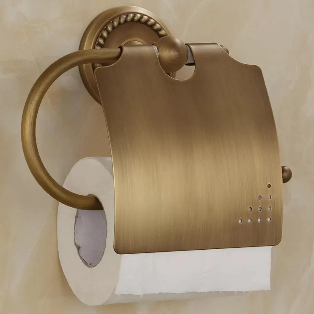 5-Piece Traditional Bathroom Accessory As Individual Or As a Set in Brushed Brass -Bathlova