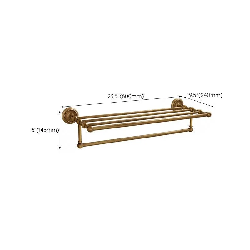 5-Piece Traditional Bathroom Accessory As Individual Or As a Set in Brushed Brass -Bathlova