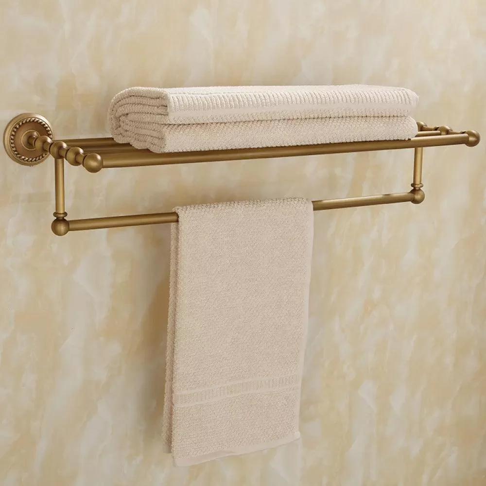 5-Piece Traditional Bathroom Accessory As Individual Or As a Set in Brushed Brass -Bathlova