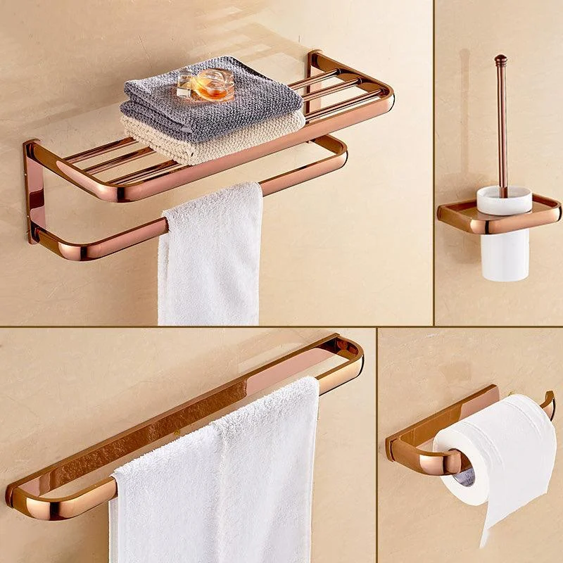 5-Piece Vintage Bathroom Accessory Set Brass Bath Hardware Set -Bathlova