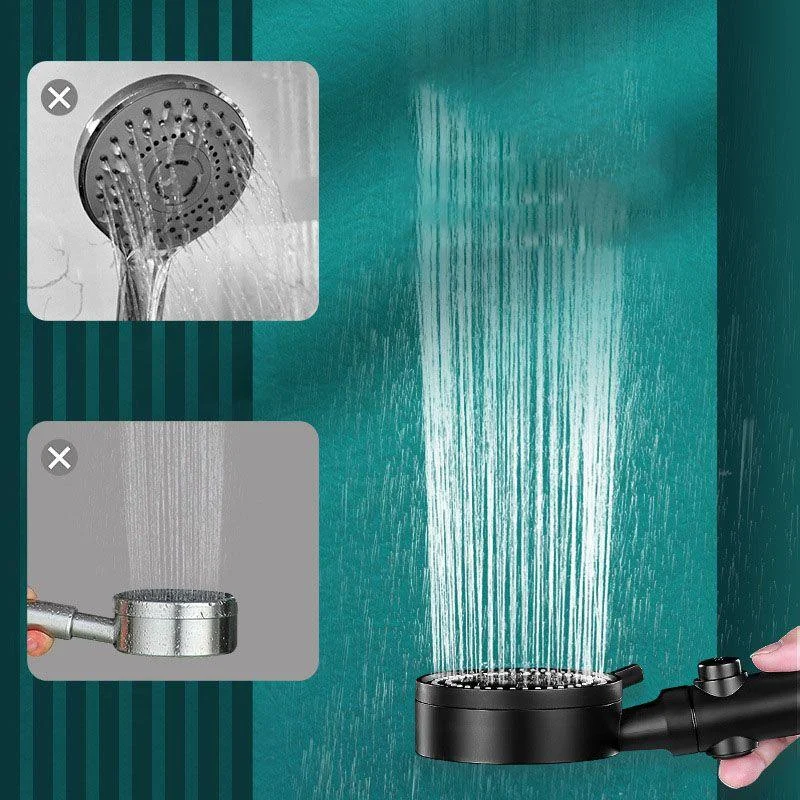 5 Setting Patterns Showerhead Plastic Round Handheld Shower Head -Bathlova