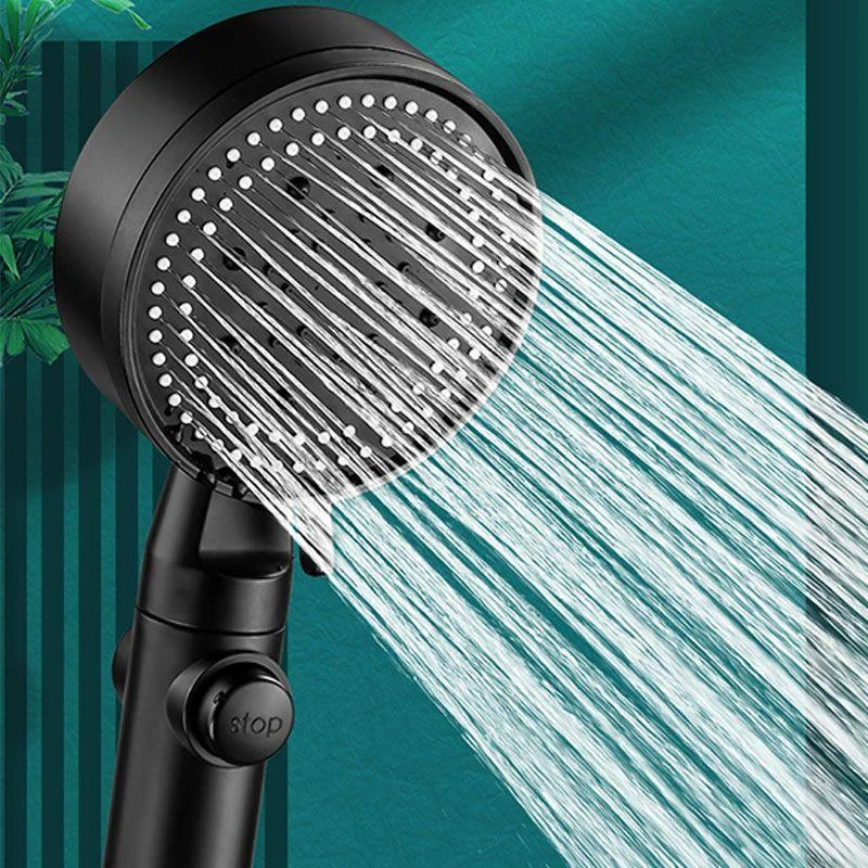 5 Setting Patterns Showerhead Plastic Round Handheld Shower Head -Bathlova