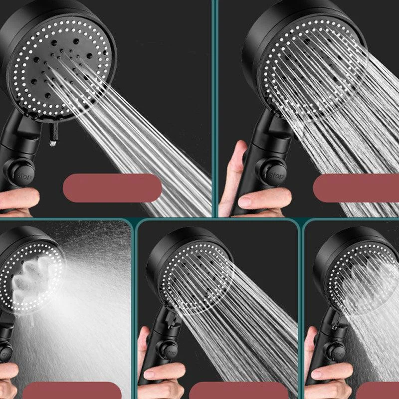 5 Setting Patterns Showerhead Plastic Round Handheld Shower Head -Bathlova