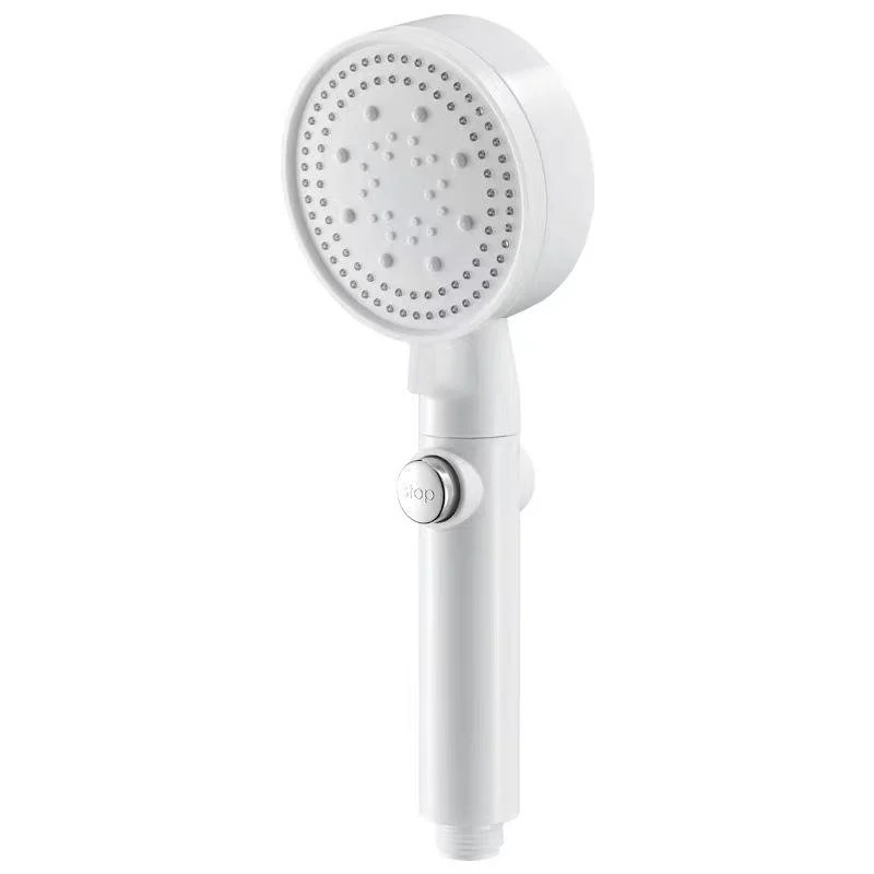 5 Sprays Shower Head Round Wall Mounted Plastic Wall Supply Holder Handheld Shower Head -Bathlova