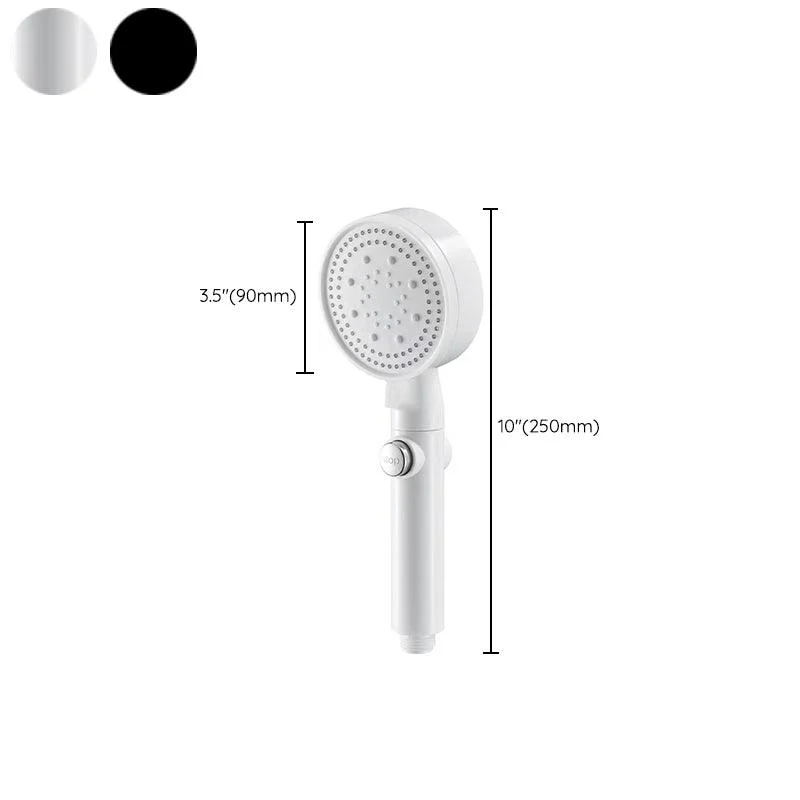 5 Sprays Shower Head Round Wall Mounted Plastic Wall Supply Holder Handheld Shower Head -Bathlova