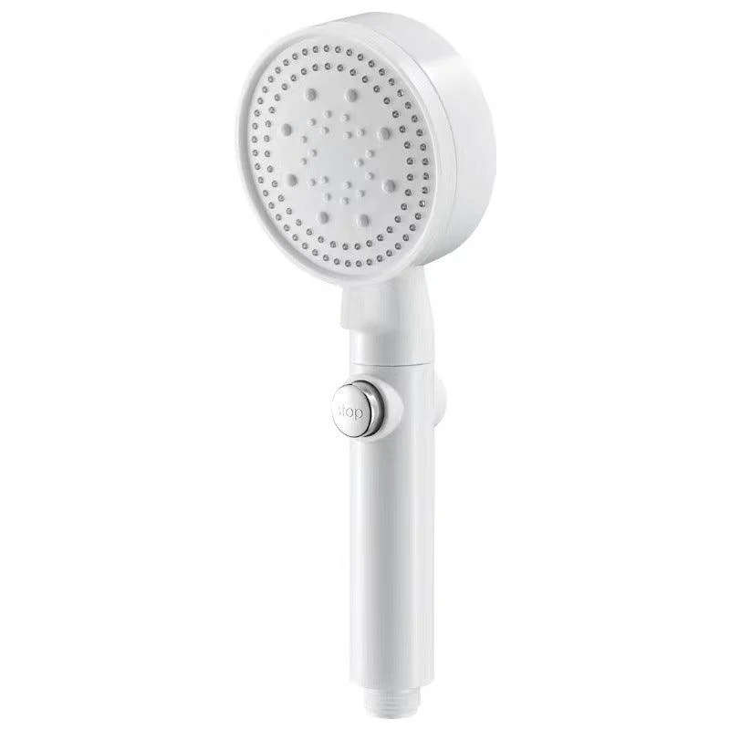 5 Sprays Shower Head Round Wall Mounted Plastic Wall Supply Holder Handheld Shower Head -Bathlova