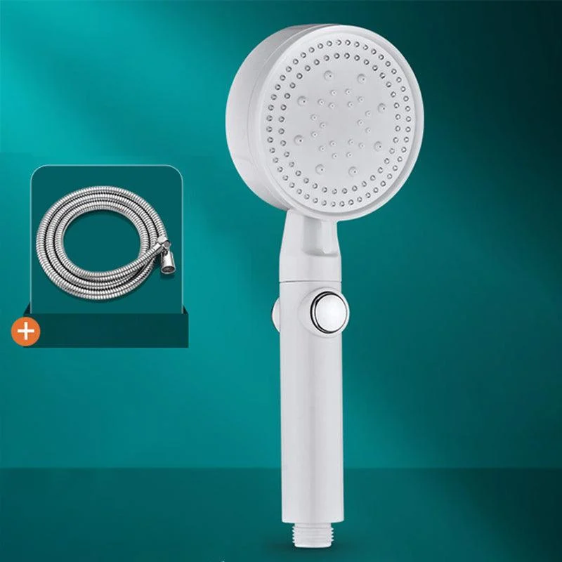 5 Sprays Shower Head Round Wall Mounted Plastic Wall Supply Holder Handheld Shower Head -Bathlova