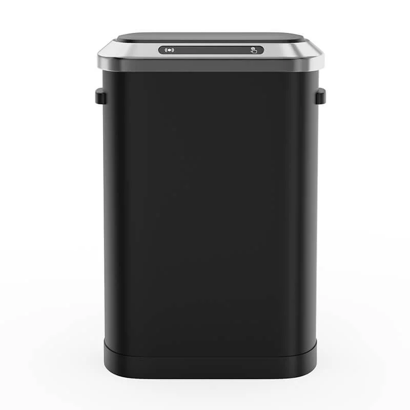 50L Smart 13 Gallon Trash Can with Soft-Close Lid - Black Automatic Motion Sensor Trash Can -Bathlova