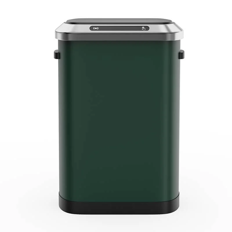 50L Smart 13 Gallon Trash Can with Soft-Close Lid - Green Automatic Trash Can -Bathlova