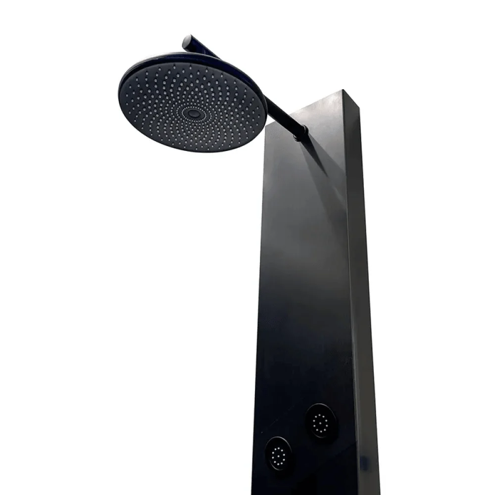 55" Black Rainfall Shower Panel with Handheld Shower Adjustable Shower Head & Body Jets -Bathlova