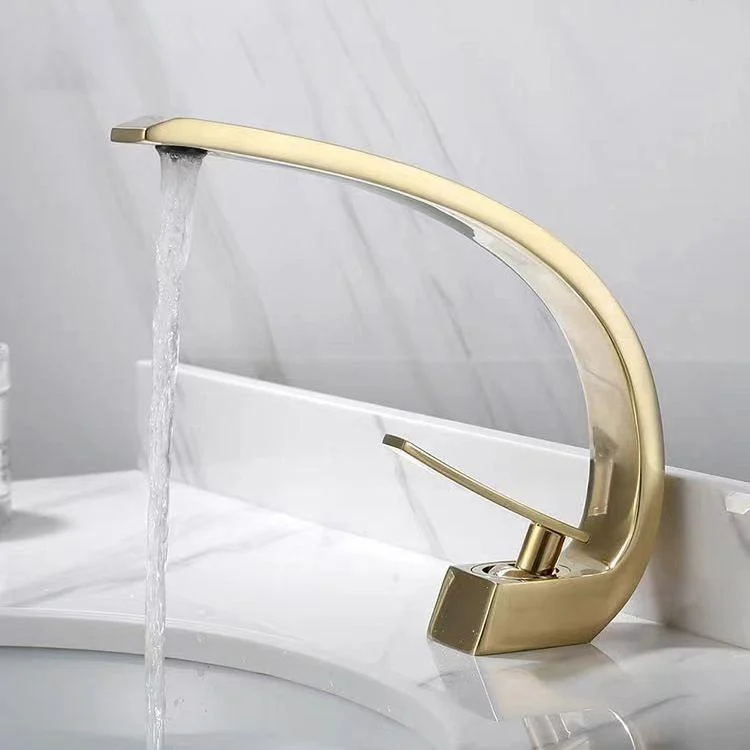 6.7 Inch High Basin Tap Luxury 1 Hole Vanity Sink Tap Cubic Bathroom Tap -Bathlova