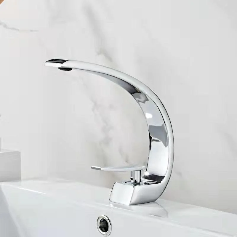 6.7 Inch High Basin Tap Luxury 1 Hole Vanity Sink Tap Cubic Bathroom Tap -Bathlova