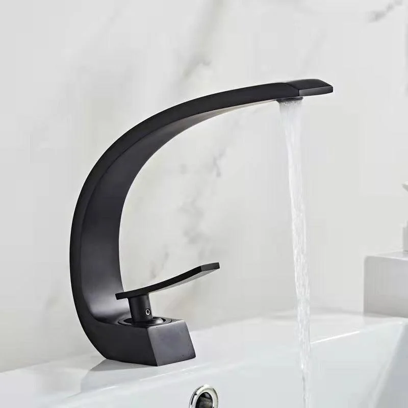 6.7 Inch High Basin Tap Luxury 1 Hole Vanity Sink Tap Cubic Bathroom Tap -Bathlova