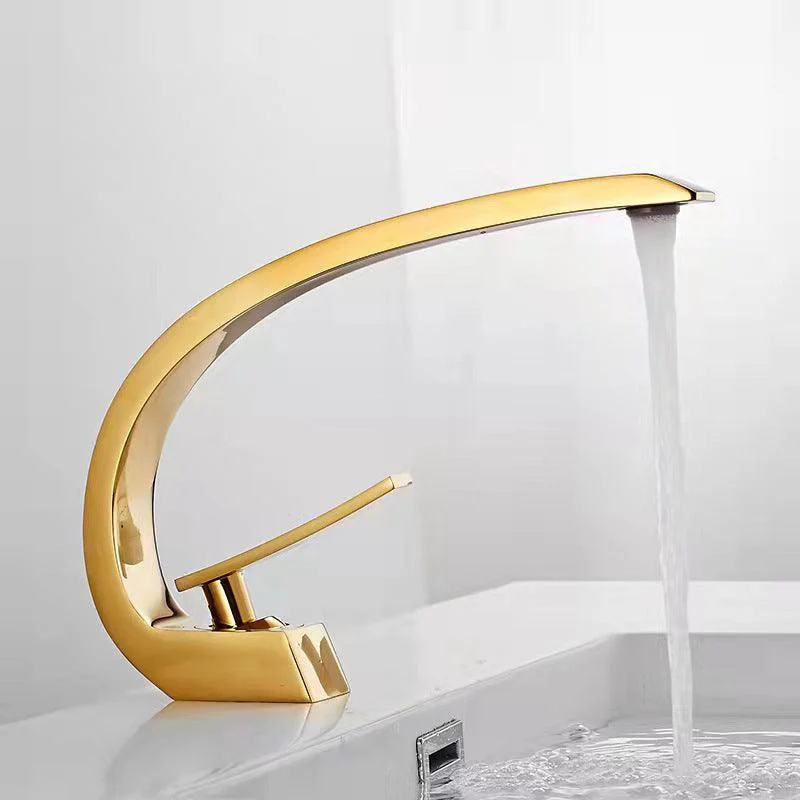 6.7 Inch High Basin Tap Luxury 1 Hole Vanity Sink Tap Cubic Bathroom Tap -Bathlova