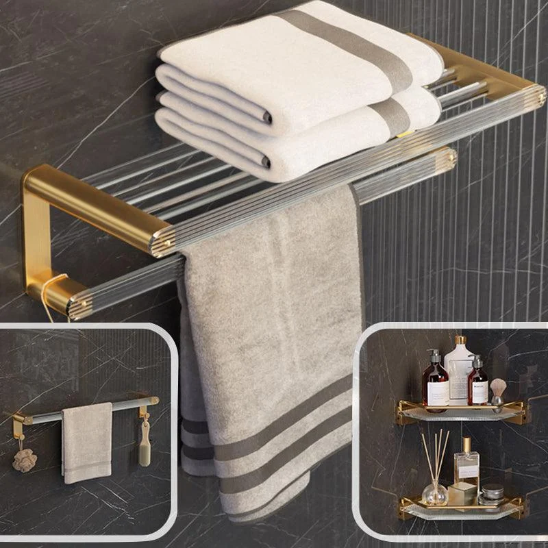 6-Piece Bathroom Set Aluminum and Acrylic Bathroom Accessories Hardware Set -Bathlova