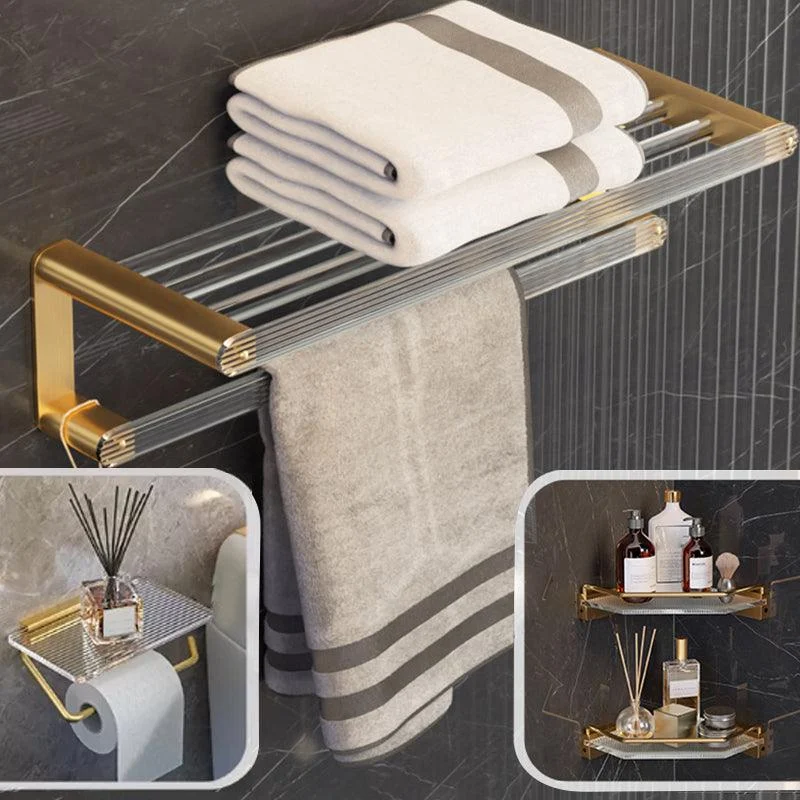 6-Piece Bathroom Set Aluminum and Acrylic Bathroom Accessories Hardware Set -Bathlova