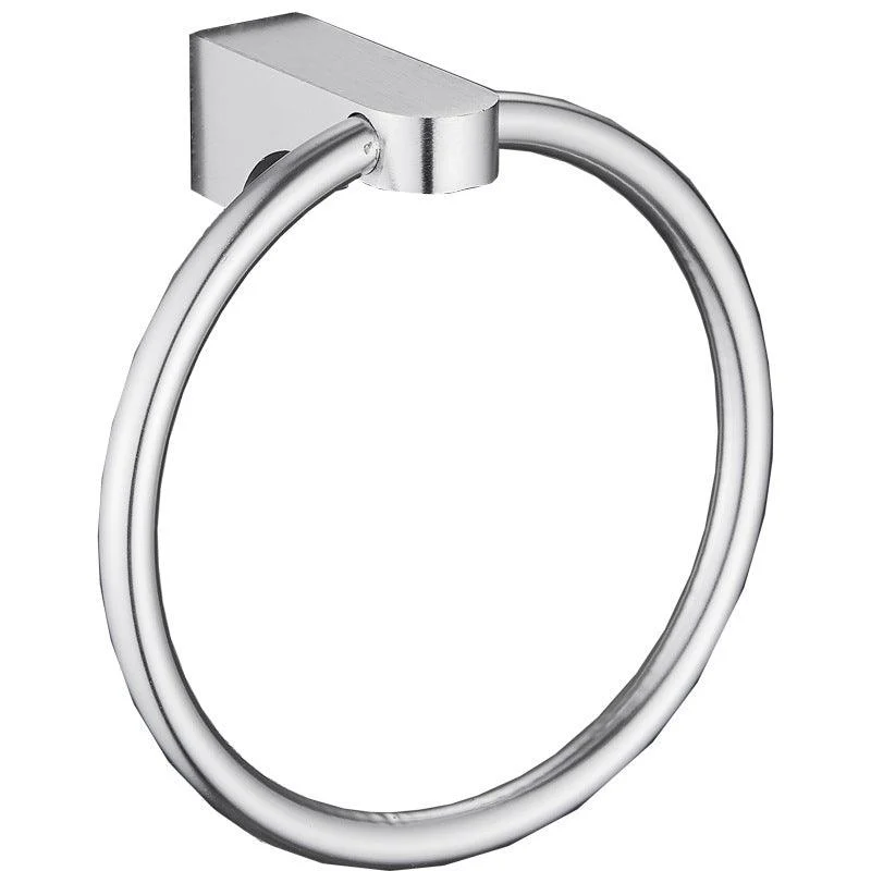 6-Piece Chrome Bathroom Accessory as Individual or as a Set with Towel Ring Bar -Bathlova