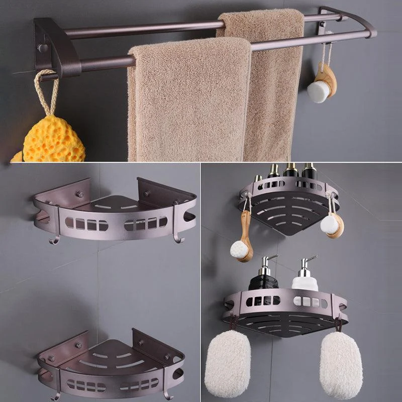 6-Piece Modern Bath Hardware Set in Aluminum with Towel Bar/Paper Holder -Bathlova