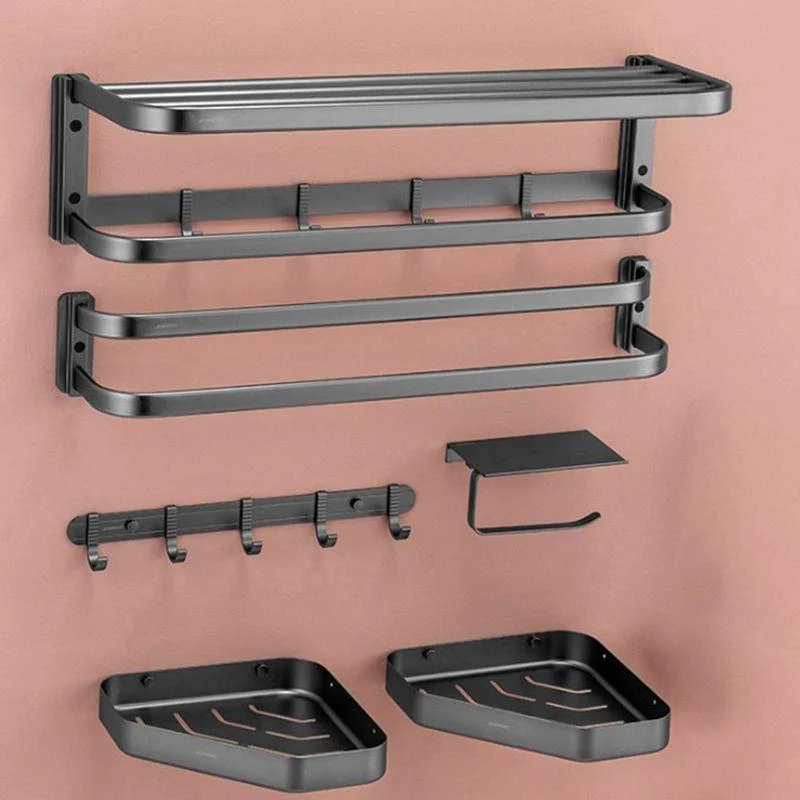 6-Piece Modern Bathroom Accessory Set Metal Bathroom Hardware Set -Bathlova