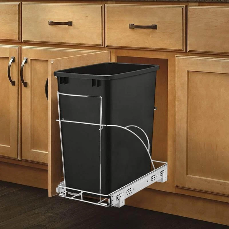 7.6 Gallon Under-cabinet Sliding Trash Can -Bathlova