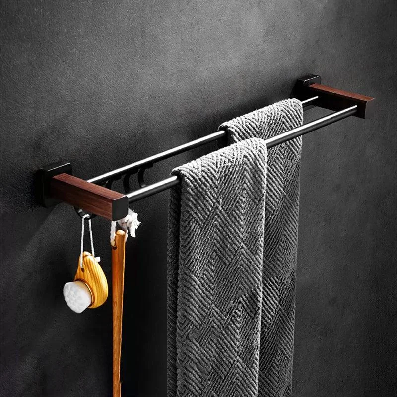 7 Piece Bathroom Accessory Set Wood and Metal Bathroom Accessories Hardware Set -Bathlova