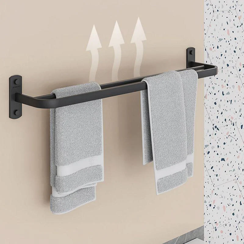 7-Piece Modern Bathroom Accessory Set Matte Black Bathroom Set with Towel Bar/Bath Shelf -Bathlova