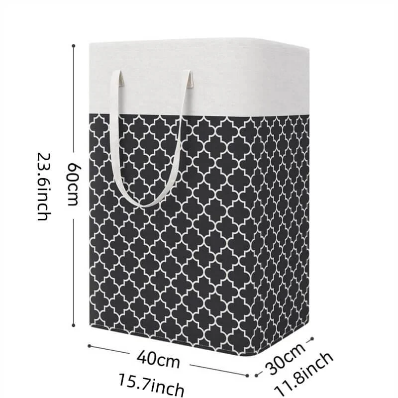 75L Geometric Pattern Laundry Basket -Bathlova