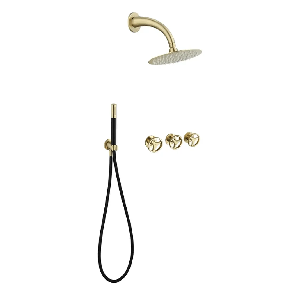 8" Ave Rain Shower System with Shower Head and Hand Shower -Bathlova