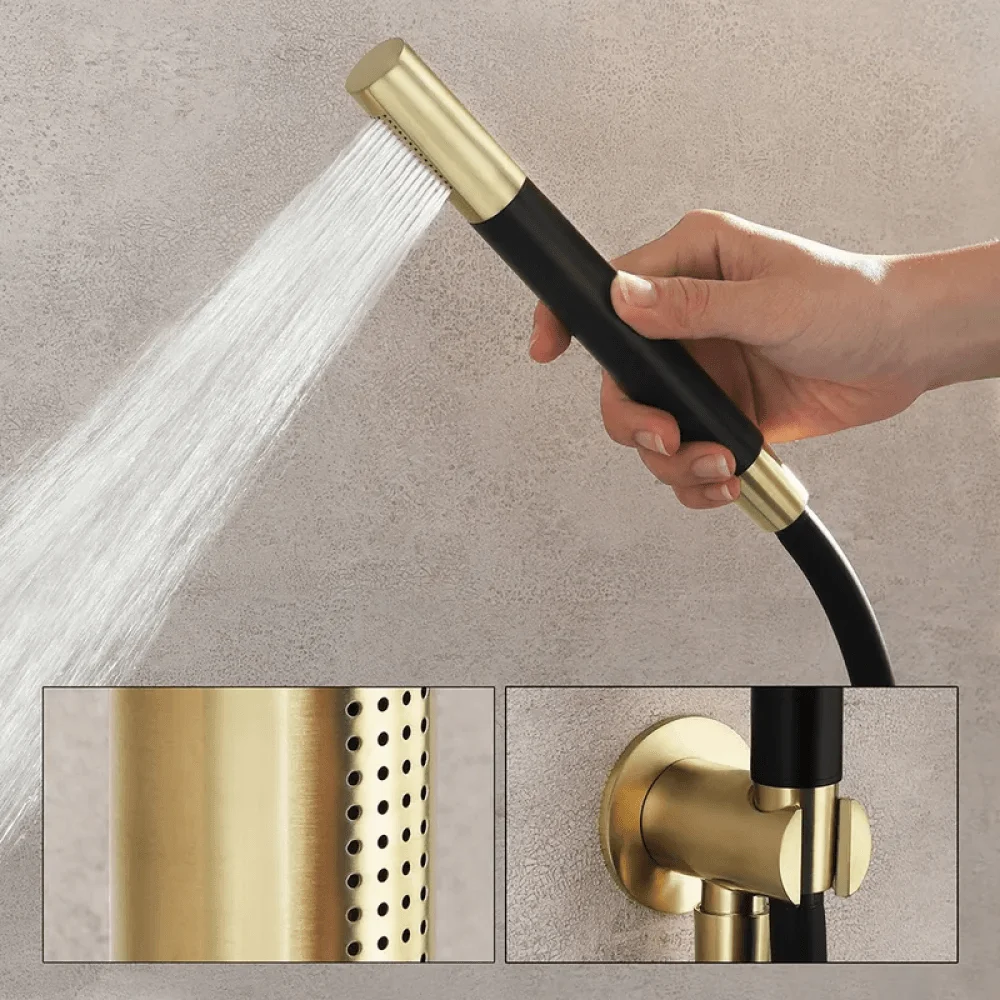 8" Ave Rain Shower System with Shower Head and Hand Shower -Bathlova