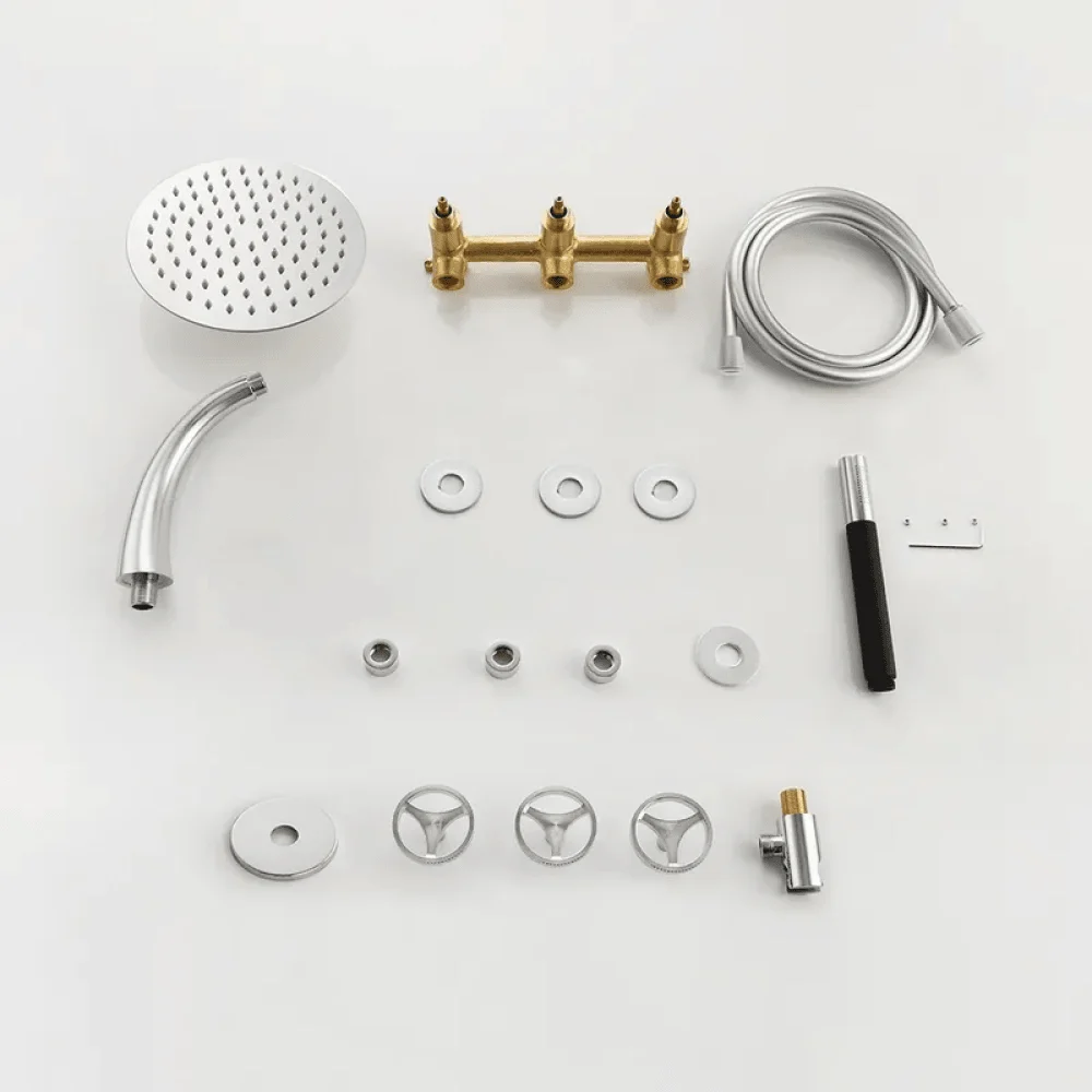 8" Ave Rain Shower System with Shower Head and Hand Shower -Bathlova