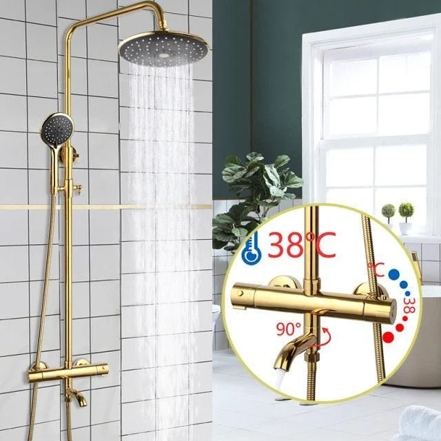 8" Bathroom Rainfall Shower Tap Set Solid Brass Single Shower Mixer Tap -Bathlova