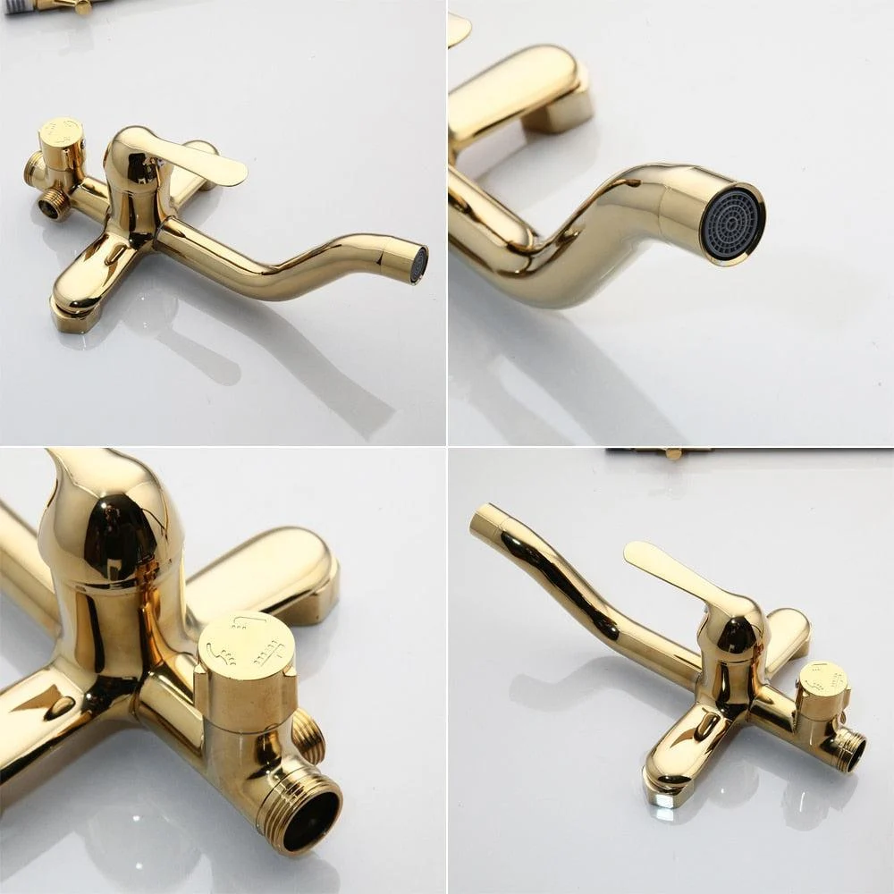 8" Bathroom Rainfall Shower Tap Set Solid Brass Single Shower Mixer Tap -Bathlova