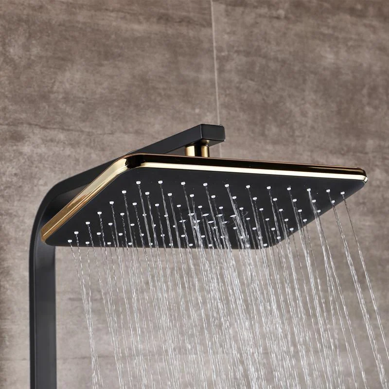 8" Gold & Black Brass Bathroom Bidet Shower Tap Rain Shower Set -Bathlova