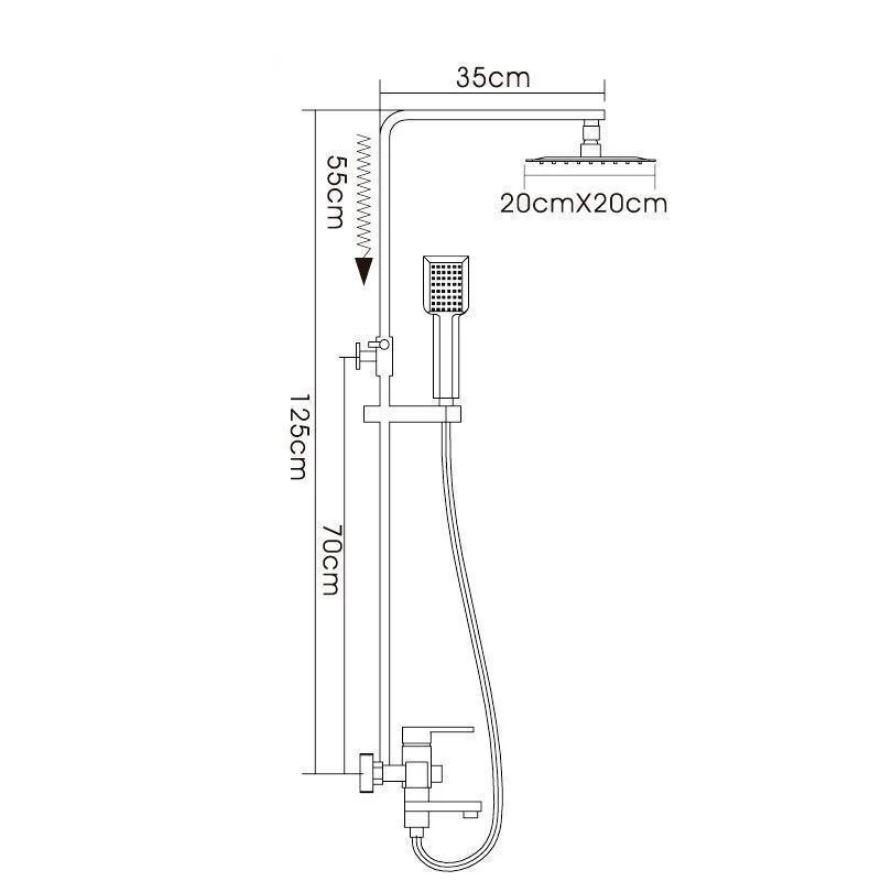 8 Inch Stainless Steel Luxury Hot and Cold Wall Mounted Rain Hand Shower Head -Bathlova