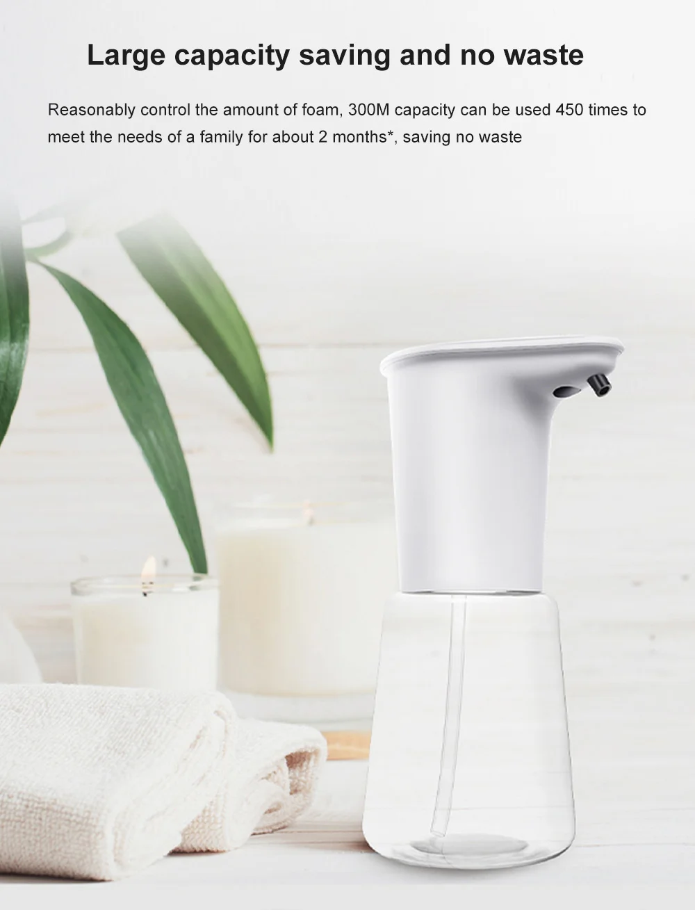 Liquid Soap Dispenser Induction Foaming Portable Smart Sensor Sprayer