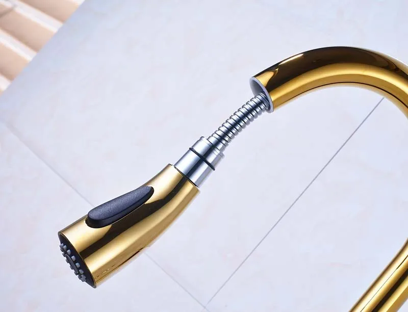 High Arch Pull Out 360 Degree Rotation Kitchen Sink Tap