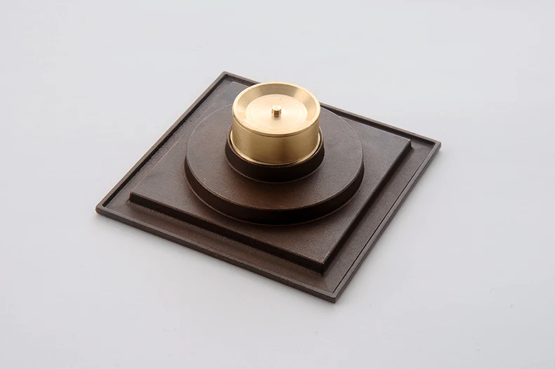 5" Antique Brass Dragon Style Bathroom Square Floor Drain