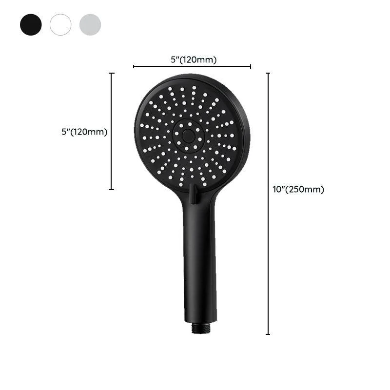 ABS Plastic Handheld Shower Head High Flow 5-Spray Patterns Wall-Mount Showerhead -Bathlova