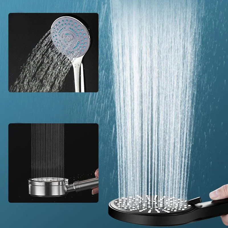 ABS Plastic Handheld Shower Head High Flow 5-Spray Patterns Wall-Mount Showerhead -Bathlova