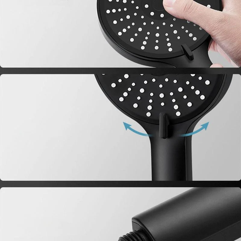 ABS Plastic Handheld Shower Head High Flow 5-Spray Patterns Wall-Mount Showerhead -Bathlova