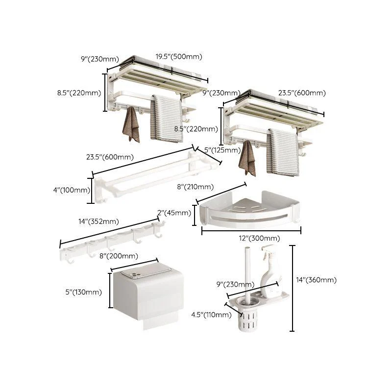 Adhesive Mount Metal Modern Bathroom Accessory As Individual Or As a Set -Bathlova