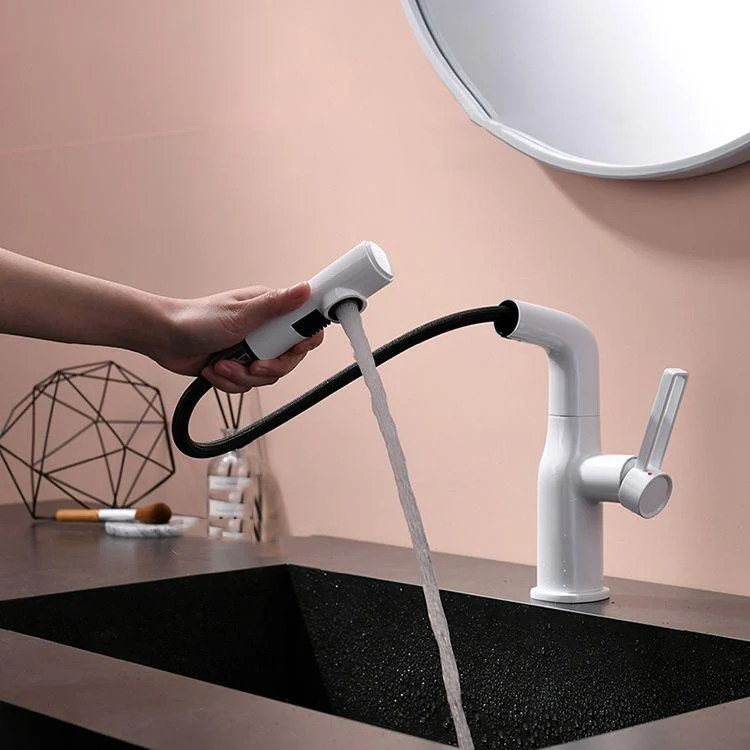 Adjustable 1 Handle Vessel Tap Circular Lever Handles Tap for Bathroom -Bathlova