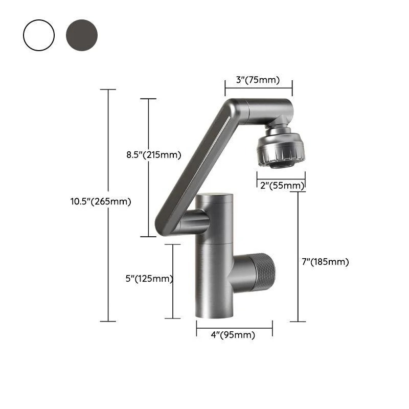 Adjustable Basin Lavatory Tap Knob Handle Modern Bathroom Tap -Bathlova